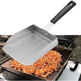 Stainless Steel Griddle Shovel with Raised Edges for Scraping and Moving, Large Size V1237-MS-912-175