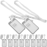 10Sets Transparent Name Badge Sleeve for Security and Staff Card Protection Light Grey V1366-AZ2-W-21141