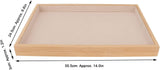 Velvet Stackable Jewelry Tray, Wood Flat Organizer Tray Drawer for Necklace Bracelet Ring Showcase V1259-DP01-A-788