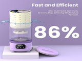 Portable Mini Washing Machine with Spin Dry & UV Sterilization 3L Capacity, Wash, Rinse, V1107-CS-MNXYJZ