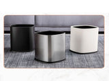 12L Rectangular Trash Can Lidless Living Room Kitchen Office Stainless Steel Dustbin Trash Can V1294-YM0703-3118230032011