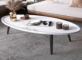 Oval Coffee Table Mid Century Modern Minimalist Display V63-921071