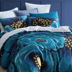 Logan and Mason 250TC Avalon Blue Cotton Sateen Quilt Cover Set Super King V442-LED-QUILTCS-AVALON-BLUE-SK