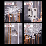 Acrylic Rotation Necklace Display Stand Pendant Display Organizer Holder Dust-proof Jewelry Display V1192-AZ-W-15415