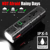 USB Rechargeable Bicycle Light Set Black V728-OBA1005005745402707