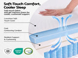 Giselle 25cm Queen Hybrid Mattress Soft Knitted Fabric Edge Support Gel Foam MATTRESS-B-HAVEN-25-Q