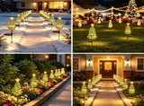 4Pack Outdoor Christmas, Solar-Powered Waterproof LED Stake Sign for Garden, Solar Christmas V1107-CS-FNECN6