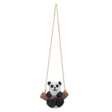 Panda Swing Statue Resin Animal Garden Outdoor Statue for Patio Yard Lawn Home Office V1294-YM0523-3111210393511