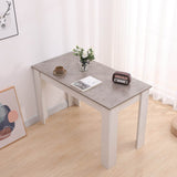 Dining Table Rectangular Wooden 120M-Grey&White V264-DNT-409C-LGR-12M-1