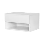 Artiss Floating Bedside Table Nightstand Drawer White FUR-W-BS-FLO-01-WH