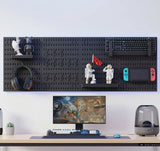 CARLA HOME Pegboard Wall Organizer Kit with 4 Modular Black Pegboards & 19 Accessories for Gaming, V178-36276