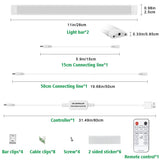 Led Under Cupboard Kitchen Lights, Dimmable Bar Cupboard Lights with Remote Control for V1171-CC-5VNWBAR30-2-RM
