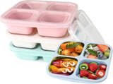 4-pack snack boxes with compartments, snack containers for kids and adults, 4-compartment bento V1237-ZY-203-3681