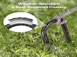 Rebar Stakes, 406.4 mm, Heavy-Duty 10 mm Diameter J Hook, Galvanized Steel Ground Anchors with V952-LWDDJG16YC10U07F7001V0