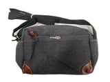 FIB Explorer Canvas Cross Body Travel Bag - Black V563-00157C-BLACK