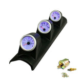 52mm Triple Gauge Kit Tachometer Water Temperature Gauge Oil Pressure Gauge with Sensor , Left Hand V1369-AZ3-W-12726