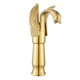 Swan-Shaped Single-Handle Single-Hole Vessel Faucet Deck-Mounted Bathroom Sink Faucet, Tall Model, V1107-113-27091-SLR-33CM