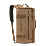Vintage multifunctional canvas backpack, 20-35L large capacity, transformable & multi-carry, 100% V1232-DYSJB-FB-004