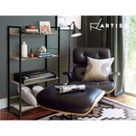 Artiss Bookshelf 4 Tiers - NOE Black and Oak MET-DESK-574B-BK-OA