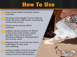 Magic Crack Filler Fast-Drying, Weather-Resistant Concrete Repair for Driveways, Walkways, Patios, V1107-116-99554-SLR-500G