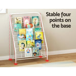 Keezi 6 Tiers Kids Bookshelf Magazine Rack Children Bookcase Organiser Foldable FURNI-B-BOOK-METAL-WH