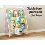 Keezi 6 Tiers Kids Bookshelf Magazine Rack Children Bookcase Organiser Foldable FURNI-B-BOOK-METAL-WH