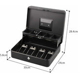 Lockable Metal Money Box Cash, Coin & Security Box Large Cash Box With Lock - New Metal Money Box V1188-MS-227-1189
