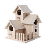 Wooden Bird House Fence Birdhouse Hanging Decoration Practical Bird Nest Wooden Box V1294-YM0721-10194224