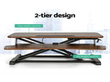 Artiss Standing Desk Riser Height Adjustable Rustic Brown 80CM HASD-B-S28-RB