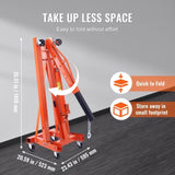 Hydraulic Engine Hoist with Lever, 2000KG Heavy-duty Cherry Picker Shop Crane, Foldable Engine Crane V952-ZDSFDJQZJCJH2V44JV0