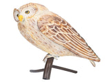 Owl Sculpture Iron Lifelike Decorative Desk Owl Statue Crafts Ornament for Garden Home Office V1294-YM0523-3115220009911