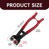Glass Tile Nippers, Heavy Duty Wheeled Glass Mosaic Nipper, Glass Nippers with Soft Rubber Handle V1370-AZ4-12254