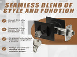 2x Contemporary Entry Square Pocket Door Hardware with Key V63-842401