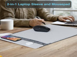 Laser Wireless Charging Laptop Sleeve Up to 16 Inch Grey V1031-WC-S16G-846