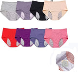 Women's 8-Pack Leakproof Briefs 2XL Multi-Coloured Underwear V1258-DP02-BOL-443