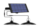 Solar Powered Pendants Light with Adjustable Panel Auto ON/OFF Lighting Sensor IP65 Water-resistant V1294-YM0901-L4166WW-2