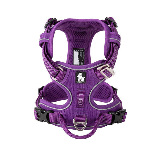 True Love No Pull Explosion Proof Dog Harness - Purple, M ZAP-TLH56512-43