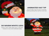 Christabelle 56cm Santa Christmas Light Up Display Animated LED Outdoor Indoor Xmas Yard Lawn S 112_SHE209