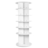 VEVOR 6-Tier Rotating Shoe Rack Tower 360&deg; Spinning Shoe Display Carousel White V952-BSXZXJ6CGD4GJF8W5V0