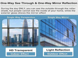 LXLA One-Way Mirror Roller Shade with Suction Cups, Punch-Free Single Way See-Through Clear Sun V1188-ZC-01-90