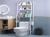 CARLA HOME 3-Tier Over The Toilet Storage Rack with Hooks & Paper Holder for Bathroom & Laundry Room LSB-36143