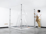 Dust Barrier Poles, 10 Ft Barrier Poles, Dust Barrier System with 4 Telescoping Poles, Magnetic V952-FCPZYCY410FTSUBC3V0