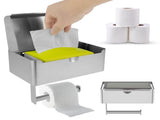 Toilet roll holder 304 stainless steel wet wipe box, mobile phone storage rack, toilet drawer V1366-AZ2-W-06637