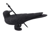Realistic Elbow Crow Statue Plastic Waterproof Crow Decoys for Yard Garden Patios Halloween V1294-YM0703-3111230100011