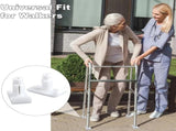 Universal Walker Ski Glides 4 Pack, Mobility Aid Accessory for Seniors, White, Practical Everyday V1189-LC-RY-00125