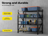 2Mx1.5M Giantz Garage Shelving Warehouse Rack Black WR-F-20150-200BK-ABC
