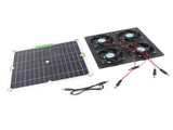 Solar Panel Fan Kit Waterproof Monocrystalline Silicon Solar Fan 4 Ports Ventilator Exhaust Fan for V1294-YM0716-3114220061511