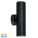 Tivah 2 x 3/5/7W 240V Tri-Colour Up/Down Wall Pillar Light, Black V1202-V1-HVLHV1025T