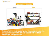 Social Hike Sports Equipment Storage Organiser Trolley on Wheels - Garage Basket V238-SUPDZ-40865350516816