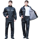 Rain Suit Electric Bike and Motorcycle with Reflectors, Full Protection Waterproof Cycling Gear V1366-AZ2-W-03091